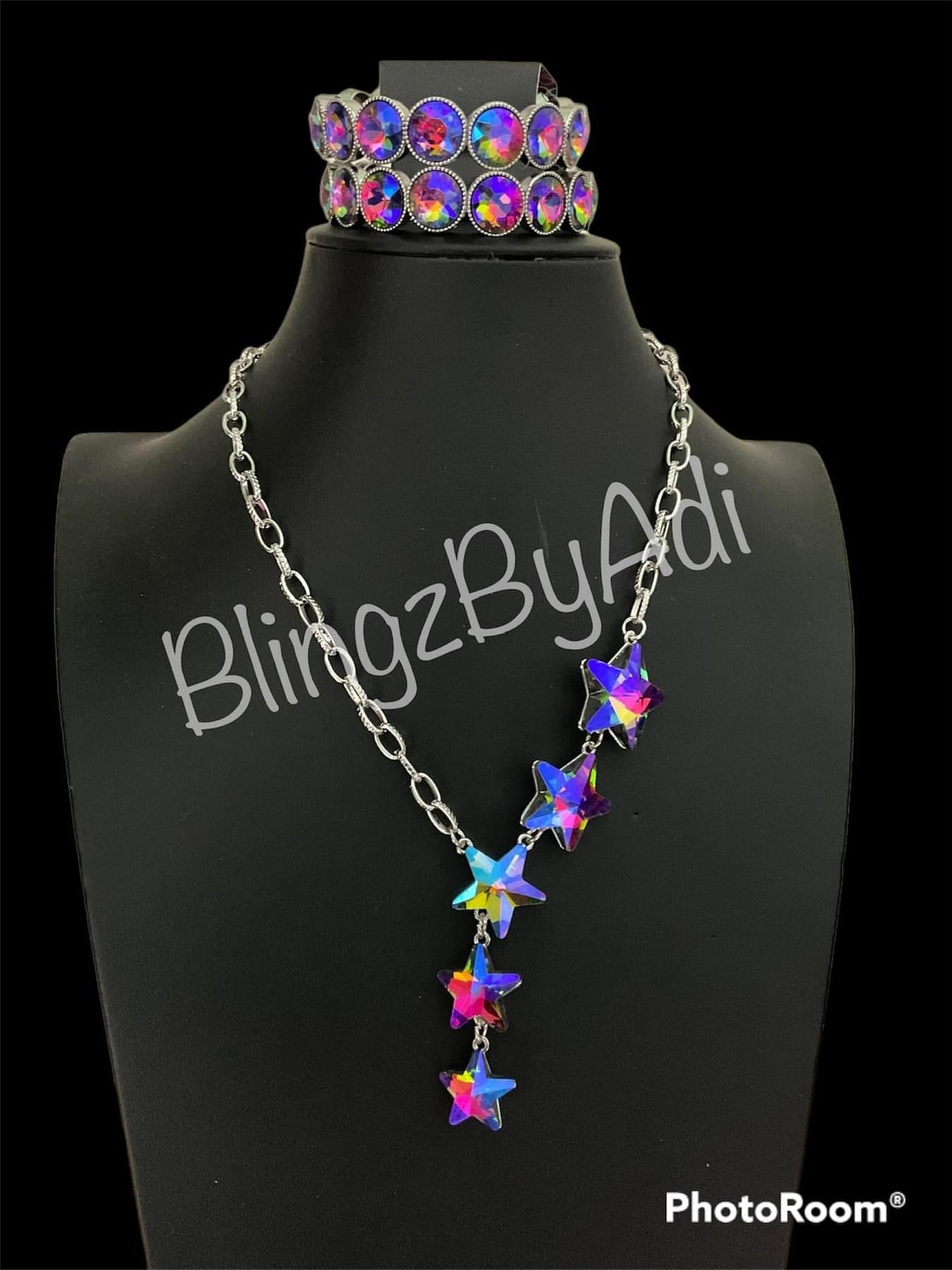 $16 Empire Star Necklace Set E030/D080