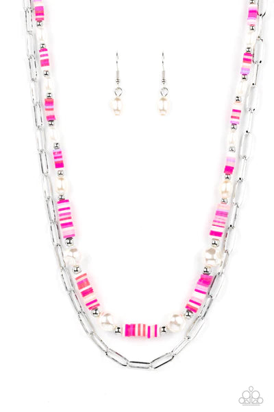 Tidal Trendsetter - Pink necklace C012