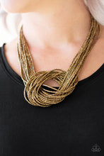 Load image into Gallery viewer, Knotted Knockout - brass necklace B093
