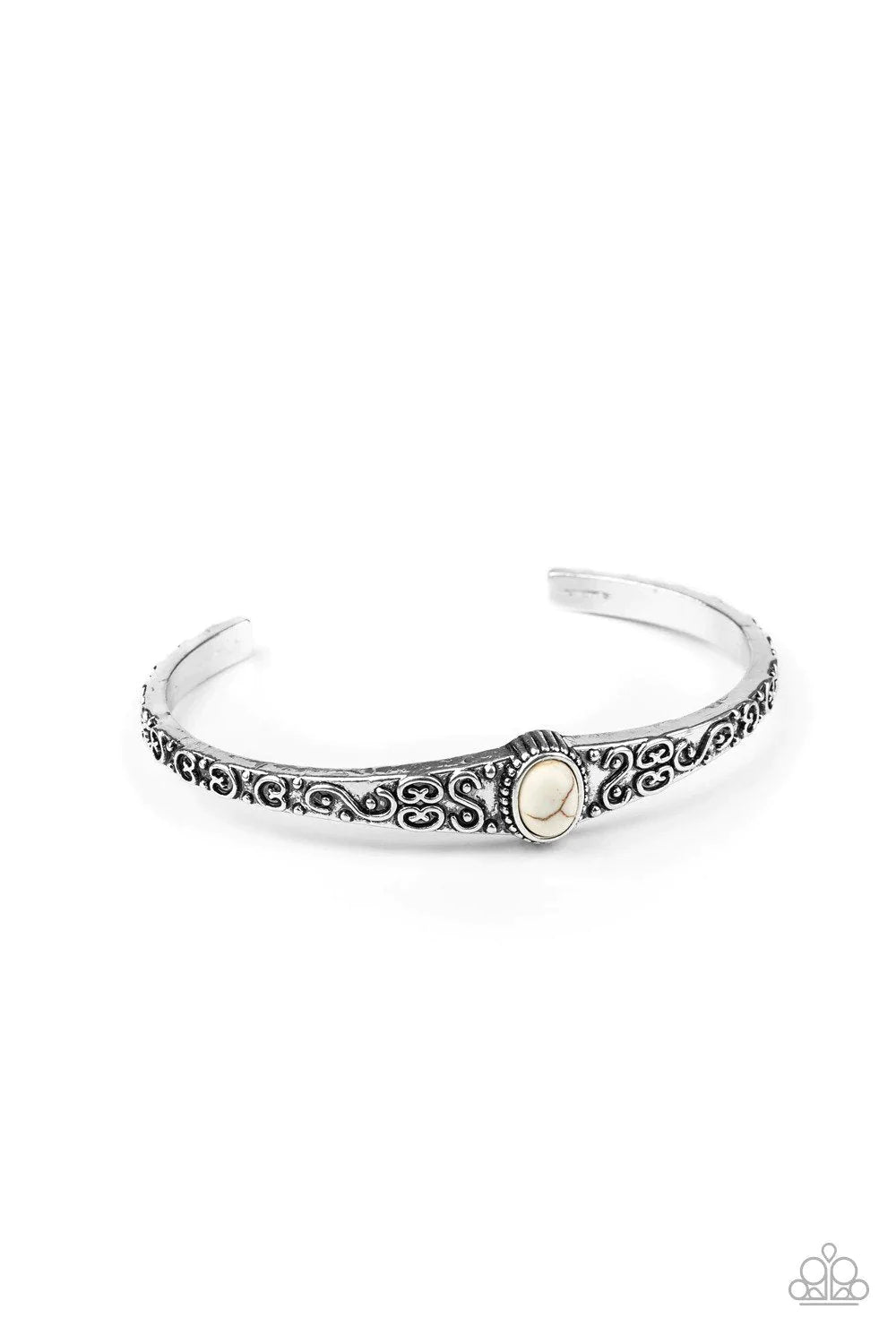 Make Your Own Path - White cuff bracelet 1857